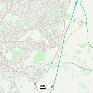 Worcester WR5 1 Postcode Sector Print Map Worcester WR5 1 Postcode Sector Print Map