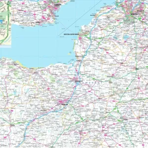 Somerset County Road Map Print Somerset County Road Map Print