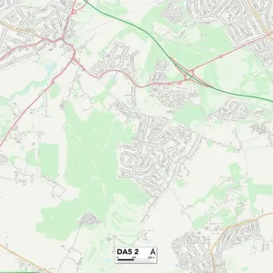Bexley DA5 2 Postcode Sector Print Map Bexley DA5 2 Postcode Sector Print Map