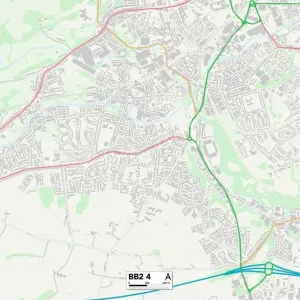 Blackburn with Darwen BB2 4 Print Map Blackburn with Darwen BB2 4 Print Map