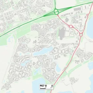 Peterborough PE7 8 Print Map Peterborough PE7 8 Print Map