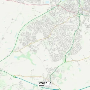 Rugby CV22 7 Print Map Rugby CV22 7 Print Map