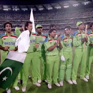 Coupe du monde de cricket 1992 - Australie : Finale : Angleterre v. Pakistan à Melbourne Coupe du monde de cricket 1992 - Australie : Finale : Angleterre v. Pakistan à Melbourne
