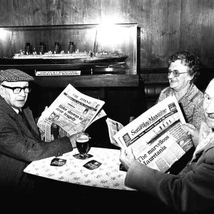 Three Regulars at the Mauretania Pub Print, 18 October 1980