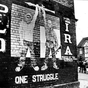 IRA Mural on Falls Road Belfast 1984 Print IRA Mural on Falls Road Belfast 1984 Print