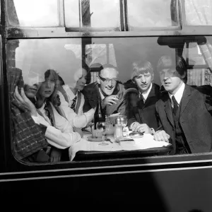 Wilfred Brambell on Train to South Molton Print 1964 Wilfred Brambell on Train to South Molton Print 1964