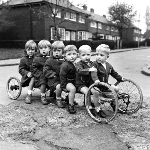 The Hatton and Quilty Triplets, Manchester, 1964 Print The Hatton and Quilty Triplets, Manchester, 1964 Print