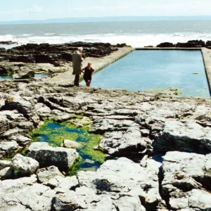 Porthcawl Esplanade Sea Water Pool Print, 8th June 1994 Porthcawl Esplanade Sea Water Pool Print, 8th June 1994