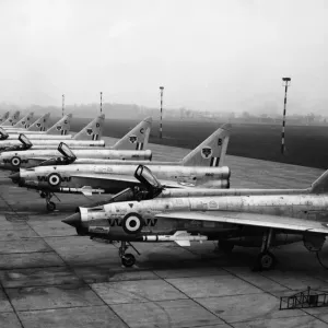 English Electric Lightnings at RAF Coltishall, Norfolk Print 1961 English Electric Lightnings at RAF Coltishall, Norfolk Print 1961