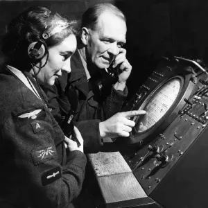 Radar Operators Eric Lloyd and Peggy Hughes, 1955 Print Radar Operators Eric Lloyd and Peggy Hughes, 1955 Print