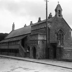 1926 Almshouses at Tiverton, Devon Print 1926 Almshouses at Tiverton, Devon Print