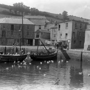 Mevagissey Harbour Print, Cornwall 1927 Mevagissey Harbour Print, Cornwall 1927