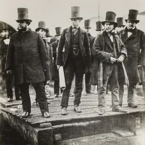 Lanzamiento del SS Great Eastern, 1857. Lanzamiento del SS Great Eastern, 1857.
