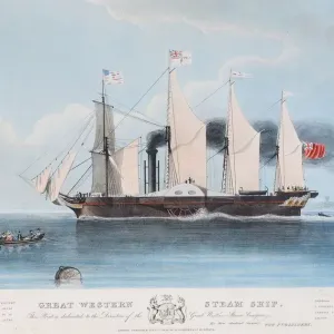 Print of the SS Great Western Steam Ship, 1838
