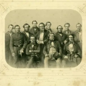 1852 Print of Francis Pettit Smith and SS Great Britain Officers 1852 Print of Francis Pettit Smith and SS Great Britain Officers