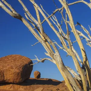Namibia Print: Damaraland Landscape with Namib and Movani Boulders