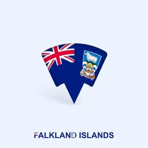 Falkland Islands Flag Map Pointer Design Print Falkland Islands Flag Map Pointer Design Print