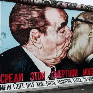 Germany Print: Eastside Gallery Berlin Cityscape
