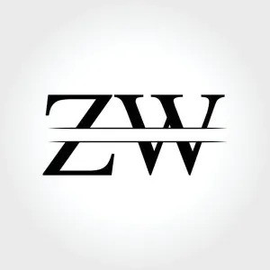 Initial ZW Logo Design Vector Template Print Initial ZW Logo Design Vector Template Print