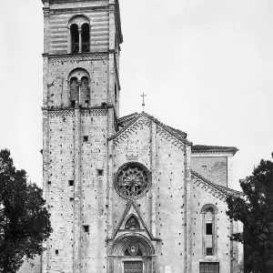 Asymmetrical faade of the Cathedral of Fermo, dedicated to Our Lady of the Assumption Asymmetrical faade of the Cathedral of Fermo, dedicated to Our Lady of the Assumption