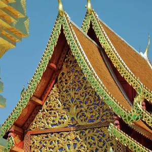 Print of Wat Phrathat Doi Suthep Architectural Details Print of Wat Phrathat Doi Suthep Architectural Details