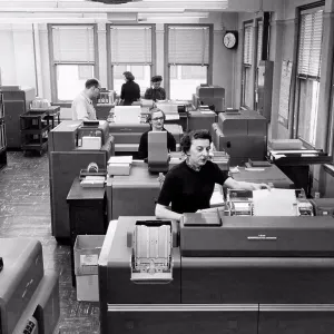 Cleveland, Ohio Print: Office Workers with IBM Tabulating Machines Cleveland, Ohio Print: Office Workers with IBM Tabulating Machines