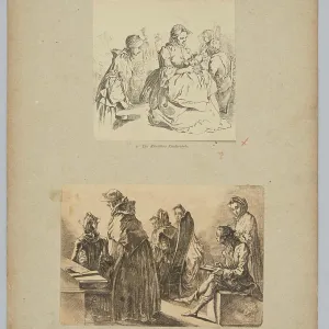 Daniel Chodowiecki Print: Two Illustrations on One Sheet