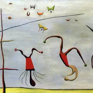 The Jumping Three Print - Oil on Canvas