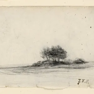Landschaft, Jean-Francois Millet, Französisch, 1814 - 1916, Kohle auf Papier, Frankreich, ca. 1870, Landschaften , Zeichnung , Zeichnung Landschaft, Jean-Francois Millet, Französisch, 1814 - 1916, Kohle auf Papier, Frankreich, ca. 1870, Landschaften , Zeichnung , Zeichnung