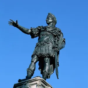 Low Angle Print of Emperor Augustus Statue Low Angle Print of Emperor Augustus Statue