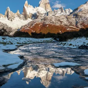 Mountain Range Print with Reflected Cerro Fitz Roy Mountain Range Print with Reflected Cerro Fitz Roy