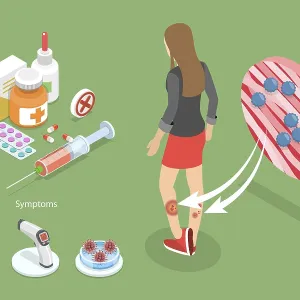 MRSA Superbug 3D Isometric Print Illustration