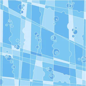 Blue Cyan Path Structure Print