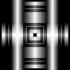 Softly Lit Black and White 3D Print Art