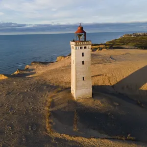 Aerial View of Rubjerg Knude Lighthouse Print, Denmark