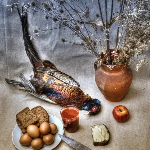 Art Still Life with Pheasant and Bread Print Art Still Life with Pheasant and Bread Print