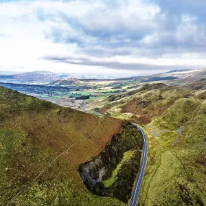 Colores de otoño sobre Mach Loop desde un dron.