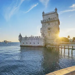 Belem Tower Print at Sunset, Lisbon, Portugal Belem Tower Print at Sunset, Lisbon, Portugal