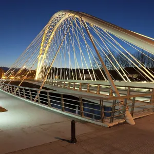 Bridge over the River Ebro, Logroño Print, La Rioja, Spain Bridge over the River Ebro, Logroño Print, La Rioja, Spain