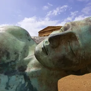 Bronze Statue of Fallen Icarus Print, Agrigento, Sicily Bronze Statue of Fallen Icarus Print, Agrigento, Sicily
