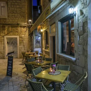 Empty Cafe Print, Trogir, Croatia