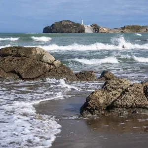 Plage de Castlepoint et Phare de Castlepoint. Plage de Castlepoint et Phare de Castlepoint.