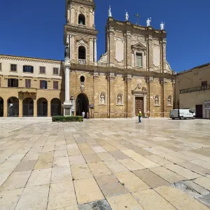 Cathedral Print on Cathedral Square, Brindisi, Italy Cathedral Print on Cathedral Square, Brindisi, Italy