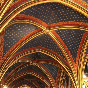Sainte Chapelle Ceiling Construction Print, Paris Sainte Chapelle Ceiling Construction Print, Paris