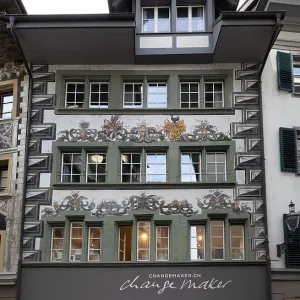 Changemaker Building Print, Lucerne Old Town Changemaker Building Print, Lucerne Old Town