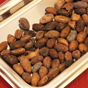 Chocolate Beans on Silver Tray Print, Modica, Sicily Chocolate Beans on Silver Tray Print, Modica, Sicily