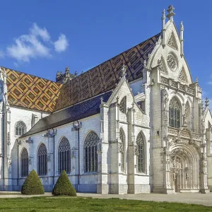 Church of Royal Monastery of Brou Print, Bourg-en-Bresse, France Church of Royal Monastery of Brou Print, Bourg-en-Bresse, France