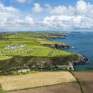Cliffs and Fields over Porthclais Print, St Davids, Wales UK Cliffs and Fields over Porthclais Print, St Davids, Wales UK