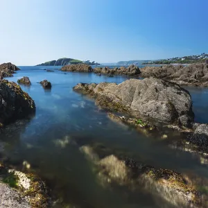 Scogliere e rocce sulla spiaggia di Bantham.