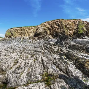Bantham Beach Cliffs and Rocks Print, Devon, England Bantham Beach Cliffs and Rocks Print, Devon, England